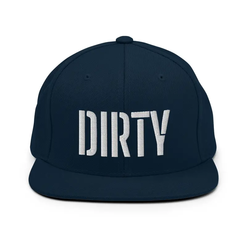 Dirty snapback hat